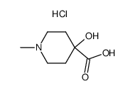 1-methyl-4-hydroxy-4-carboxy-piperidine hydrochloride Structure