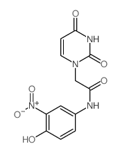 2-(2,4-dioxopyrimidin-1-yl)-N-(4-hydroxy-3-nitro-phenyl)acetamide结构式