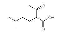 2-acetyl-5-methylhexanoic acid Structure