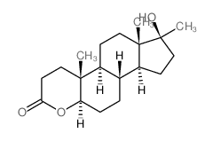 4-Oxa-5.alpha.-androstan-3-one, 17.beta.-hydroxy-17-methyl- structure