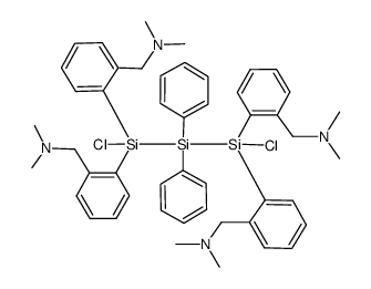 1,3-dichloro-1,1,3,3-tetrakis[2-(dimethylaminomethyl)phenyl]-2,2-diphenyltrisilane结构式