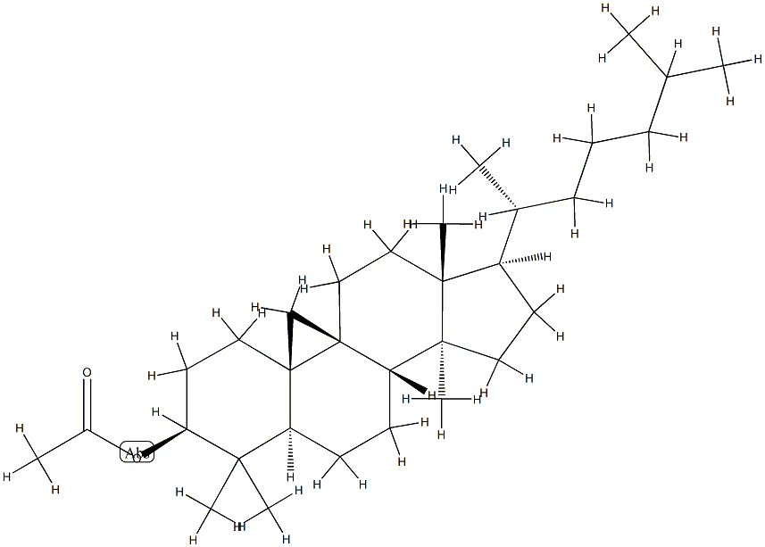 (9β)-9,19-Cyclolanostan-3β-ol acetate Structure