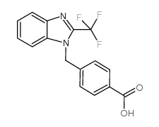 4-[[2-(trifluoromethyl)benzimidazol-1-yl]methyl]benzoic acid Structure