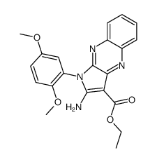 ethyl 2-amino-1-(2,5-dimethoxyphenyl)pyrrolo[3,2-b]quinoxaline-3-carboxylate Structure