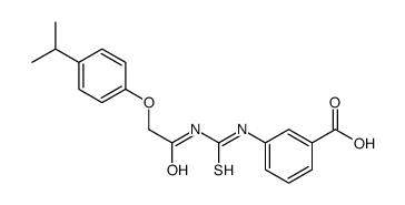 3-[[2-(4-propan-2-ylphenoxy)acetyl]carbamothioylamino]benzoic acid Structure