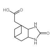 4-(2-oxo-1,3,3a,4,5,6,7,7a-octahydrobenzoimidazol-5-yl)butanoic acid structure