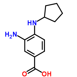 3-Amino-4-(cyclopentylamino)benzoic acid Structure