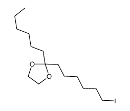 2-hexyl-2-(6-iodohexyl)-1,3-dioxolane Structure