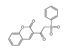 3-[2-(benzenesulfonyl)acetyl]chromen-2-one结构式