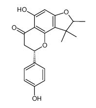 2,3,8,9-Tetrahydro-5-hydroxy-2-(4-hydroxyphenyl)-8,9,9-trimethyl-4H-furo[2,3-h]-1-benzopyran-4-one picture