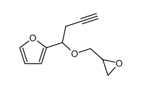 2-(1-oxiranylmethoxy-but-3-ynyl)-furan结构式