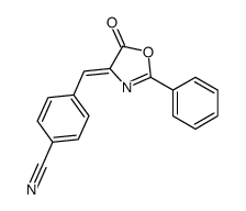 4-[(5-oxo-2-phenyl-1,3-oxazol-4-ylidene)methyl]benzonitrile结构式