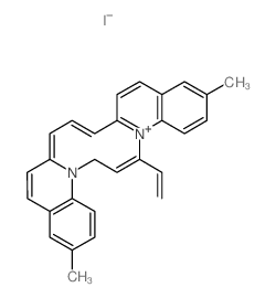 (2E)-6-methyl-2-[(E)-3-(6-methyl-1-prop-2-enyl-2H-quinolin-2-yl)prop-2-enylidene]-1-prop-2-enyl-quinoline structure