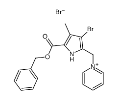 1-(5-Benzyloxycarbonyl-3-bromo-4-methyl-1H-pyrrol-2-ylmethyl)-pyridinium; bromide Structure