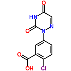 2-Chloro-5-(3,5-dioxo-4,5-dihydro-1,2,4-triazin-2(3H)-yl)benzoic acid structure