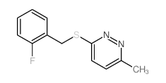 Pyridazine,3-[[(2-fluorophenyl)methyl]thio]-6-methyl-结构式