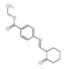 ethyl 4-[(2-oxocyclohexyl)methylideneamino]benzoate结构式