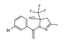 (3-bromophenyl)-[5-hydroxy-3-methyl-5-(trifluoromethyl)-4H-pyrazol-1-yl]methanone Structure