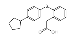 2-[2-(4-cyclopentylphenyl)sulfanylphenyl]acetic acid Structure