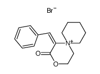 1-benzylidene-2-oxo-3-oxa-6-azonia-spiro[5.5]undecane, bromide Structure