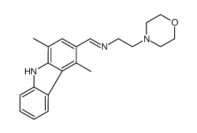 1-(1,4-dimethyl-9H-carbazol-3-yl)-N-(2-morpholin-4-ylethyl)methanimine结构式
