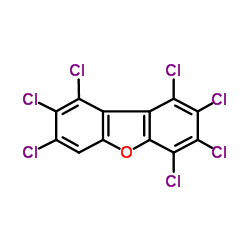 1,2,3,4,7,8,9-Heptachlorodibenzofuran structure