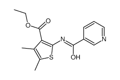 ethyl 4,5-dimethyl-2-(pyridine-3-carbonylamino)thiophene-3-carboxylate Structure