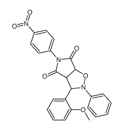 6-(2-methoxyphenyl)-3-(4-nitrophenyl)-7-phenyl-8-oxa-3,7-diazabicyclo[3.3.0]octane-2,4-dione结构式