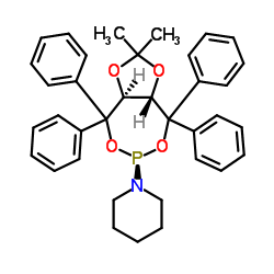1-[(3aS,8aS)-tetrahydro-2,2-dimethyl-4,4,8,8-tetraphenyl-1,3-dioxolo[4,5-e][1,3,2]dioxaphosphepin-6-yl]- Piperidine structure