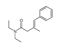 3-methyl-4-phenyl-3-butenoic acid diethylamide structure