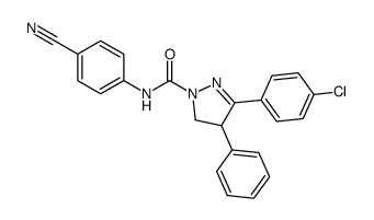 5-(4-chlorophenyl)-N-(4-cyanophenyl)-4-phenyl-3,4-dihydropyrazole-2-carboxamide Structure