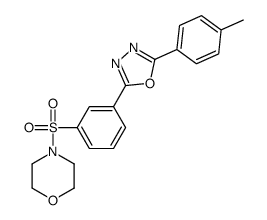 4-[3-[5-(4-methylphenyl)-1,3,4-oxadiazol-2-yl]phenyl]sulfonylmorpholine结构式