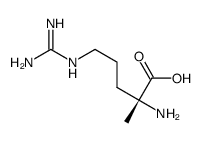 (2R)-2-amino-5-(diaminomethylideneamino)-2-methylpentanoic acid结构式