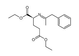 diethyl (S)-2-((1-phenylpropan-2-ylidene)amino)pentanedioate结构式