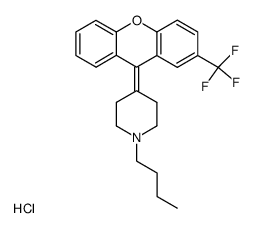 1-n-butyl-4-(2-trifluoromethyl-9-xanthenylidene)piperidine hydrochloride Structure