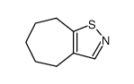 5,6,7,8-Tetrahydro-4H-cyclohepta(d)-1,2-thiazol结构式