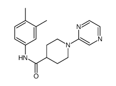 4-Piperidinecarboxamide,N-(3,4-dimethylphenyl)-1-pyrazinyl-(9CI) Structure