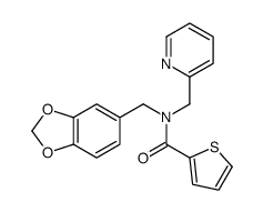 2-Thiophenecarboxamide,N-(1,3-benzodioxol-5-ylmethyl)-N-(2-pyridinylmethyl)-(9CI)结构式