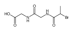 ()-N-[N-(2-bromo-1-oxopropyl)glycyl]-glycine structure