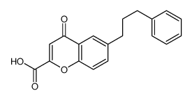 4-oxo-6-(3-phenylpropyl)chromene-2-carboxylic acid Structure