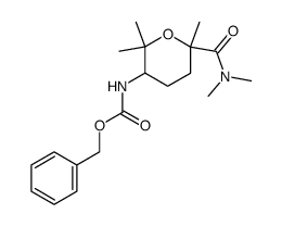 5-benzyloxycarbonylamino-2,6,6-trimethyl-tetrahydro-pyran-2-carboxylic acid dimethylamide Structure