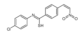 N-(4-chlorophenyl)-4-(2-nitroethenyl)benzenecarbothioamide结构式