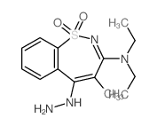 1,2-Benzothiazepin-3-amine,N,N-diethyl-5-hydrazinyl-4-methyl-, 1,1-dioxide Structure