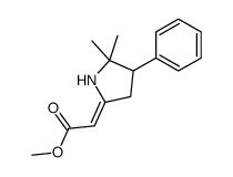 methyl 2-(5,5-dimethyl-4-phenylpyrrolidin-2-ylidene)acetate结构式