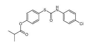 Isobutyric acid 4-(4-chloro-phenylcarbamoylsulfanyl)-phenyl ester Structure