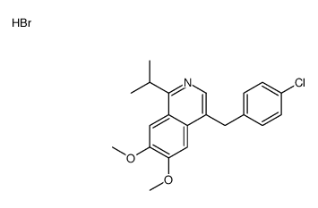 4-[(4-chlorophenyl)methyl]-6,7-dimethoxy-1-propan-2-ylisoquinolin-2-ium,bromide Structure