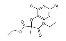 2-(6-Bromo-2-chloro-pyridin-3-yloxy)-2-methyl-malonic acid diethyl ester Structure