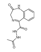 2-oxo-2,3-dihydro-1H-benzo[e][1,4]diazepine-5-carboxylic acid N'-acetyl-hydrazide Structure