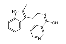 N-[2-(2-methyl-1H-indol-3-yl)ethyl]pyridine-3-carboxamide结构式