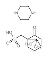 (7,7-dimethyl-2-oxo-norbornan-1-yl)methanesulfonic acid; piperazine structure